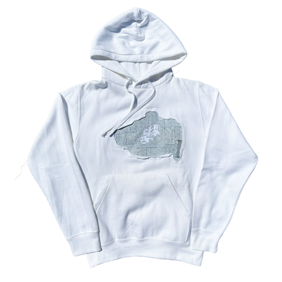 HOODIE UPCYCLING - WHITE