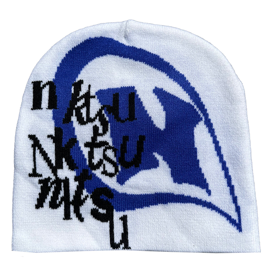 WHITE NKTSU BEANIES